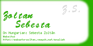 zoltan sebesta business card
